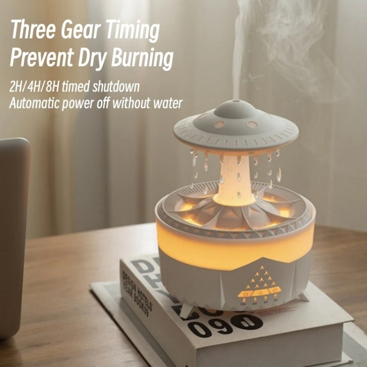 UFO Water Drop Aromatherapy Humidifier Desktop Remote Control Diffuser, Plug: US Plug(Wood Grain) - free shipping - PMC TechLife - Order now!