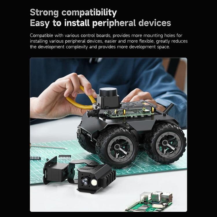 Waveshare WAVE ROVER Flexible Expandable 4WD Mobile Robot Chassis, Onboard ESP32 Module(UK Plug) - free shipping - PMC TechLife - Order now!