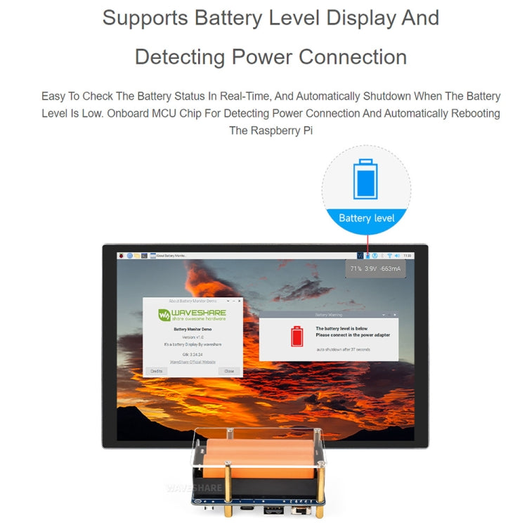 Waveshare 25567 For Raspberry Pi UPS HAT (D), Pogo Pins Connector , Without Battery - Raspberry Pi Accessories by Waveshare | Online Shopping South Africa | PMC TechLife | Buy Now Pay Later Mobicred