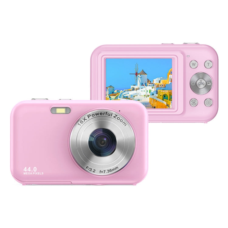 DC406L 2.4-Inch 1080P Mini HD 16X Zoom Digital Camera Home Children Camera UK Plug(Pink) - Children Cameras by PMC TechLife | Online Shopping South Africa | PMC TechLife | Buy Now Pay Later Mobicred