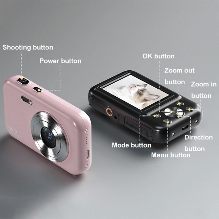 DC406L 2.4-Inch 1080P Mini HD 16X Zoom Digital Camera Home Children Camera EU Plug(Black) - free shipping - PMC TechLife - Order now!