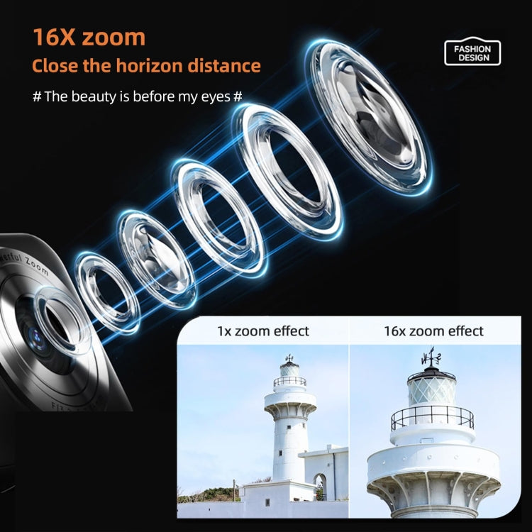 DC406L 2.4-Inch 1080P Mini HD 16X Zoom Digital Camera Home Children Camera EU Plug(Pink) - Children Cameras by PMC TechLife | Online Shopping South Africa | PMC TechLife | Buy Now Pay Later Mobicred