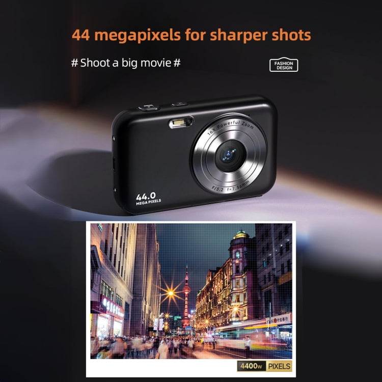 DC406L 2.4-Inch 1080P Mini HD 16X Zoom Digital Camera Home Children Camera EU Plug(Black) - free shipping - PMC TechLife - Order now!