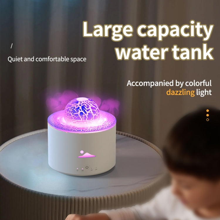 HX-130 Colorful Night Light Planet Desktop Flame Aromatherapy Humidifier, Spec: US Plug(White) - free shipping - PMC TechLife - Order now!