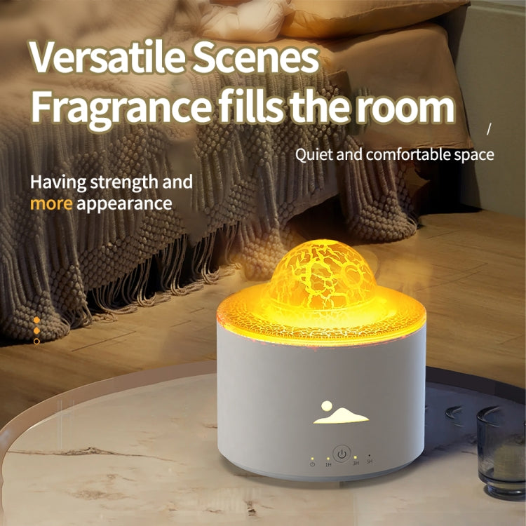 HX-130 Colorful Night Light Planet Desktop Flame Aromatherapy Humidifier, Spec: US Plug(White) - free shipping - PMC TechLife - Order now!