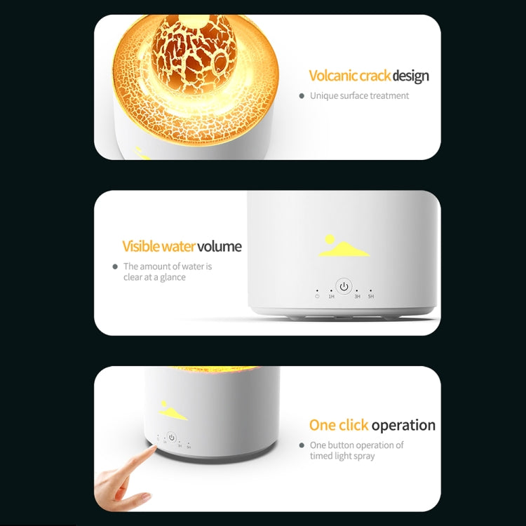 HX-130 Colorful Night Light Planet Desktop Flame Aromatherapy Humidifier, Spec: US Plug(White) - free shipping - PMC TechLife - Order now!