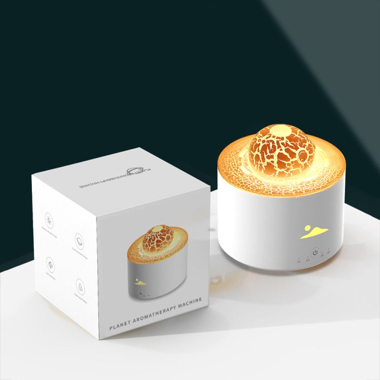 HX-130 Colorful Night Light Planet Desktop Flame Aromatherapy Humidifier, Spec: US Plug(White) - free shipping - PMC TechLife - Order now!