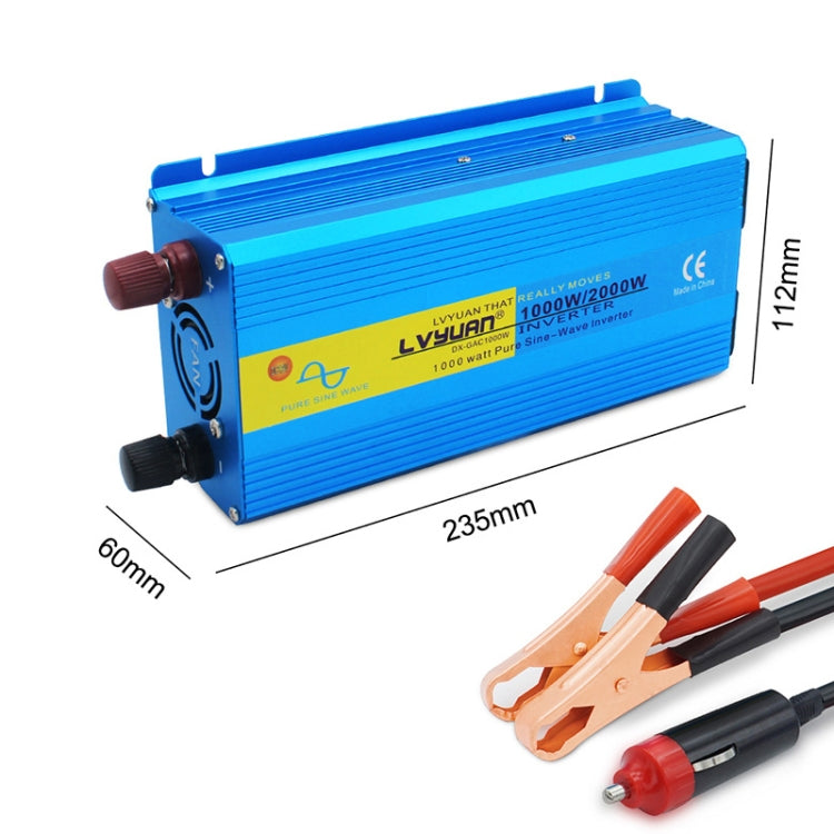 LVYUAN  2000W Car Home Pure Sine Wave Solar Inverter, Specification: 12V To 220V EU Plug - Pure Sine Wave by PMC TechLife | Online Shopping South Africa | PMC TechLife | Buy Now Pay Later Mobicred