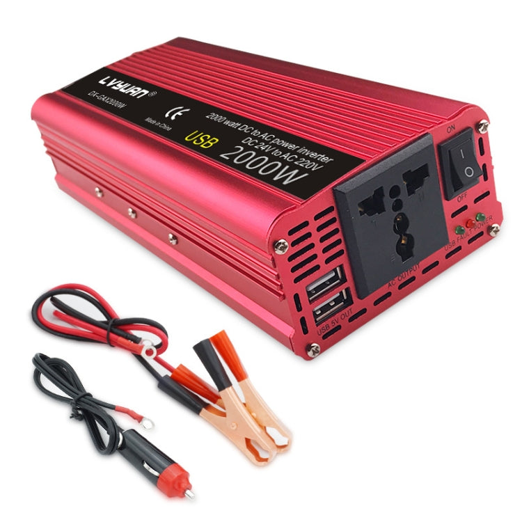 LVYUAN Car Inverter Dual USB Power Converter, Specification: 12V to 220V 1500W UK Plug - Modified Square Wave by PMC TechLife | Online Shopping South Africa | PMC TechLife | Buy Now Pay Later Mobicred