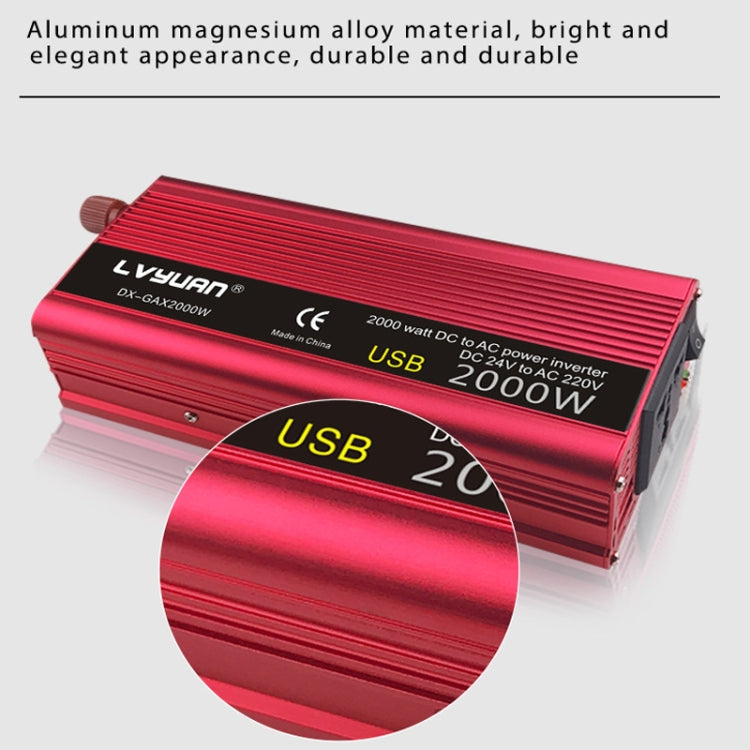 LVYUAN Car Inverter Dual USB Power Converter, Specification: 12V to 220V 1500W UK Plug - Modified Square Wave by PMC TechLife | Online Shopping South Africa | PMC TechLife | Buy Now Pay Later Mobicred
