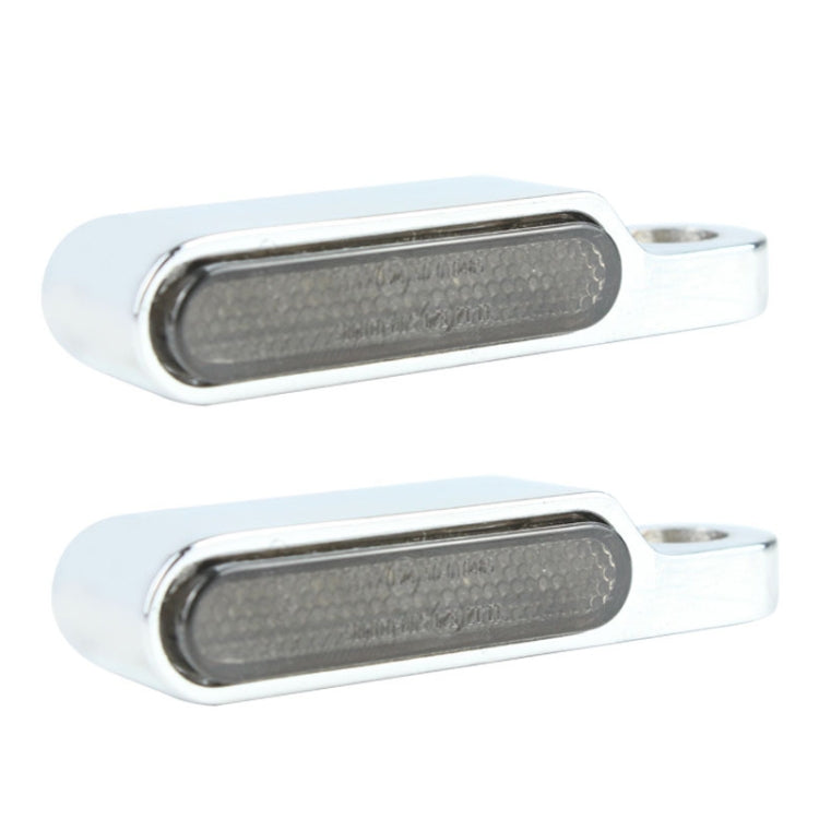 2 PCS Motorcycle Handle Turn Light Metal LED Indicator Light(Silver) - Turn Signal by PMC TechLife | Online Shopping South Africa | PMC TechLife | Buy Now Pay Later Mobicred