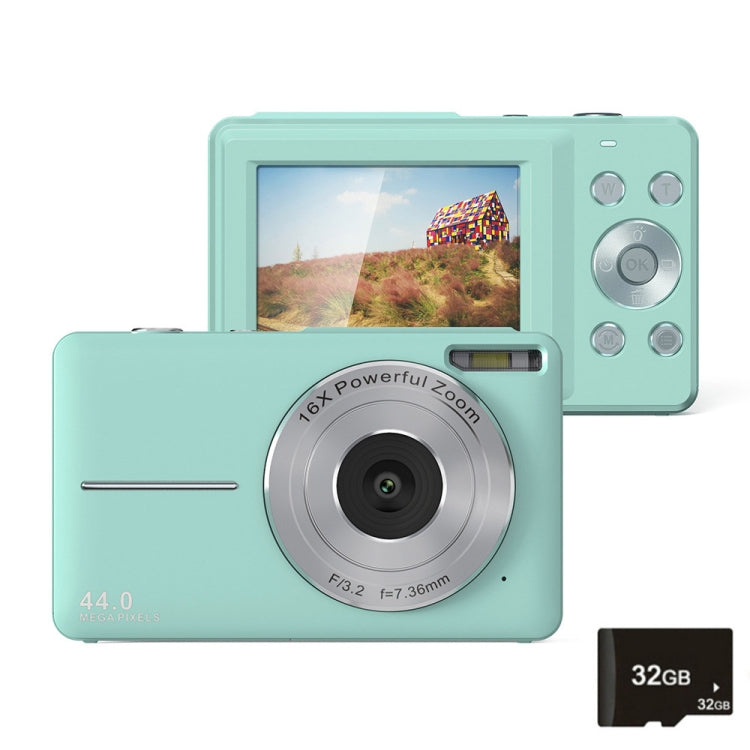 DC403L-AF 2.4-Inch 16X Zoom HD Digital Camera Mini Children Photography Camera US Plug(Green+32G) - free shipping - PMC TechLife - Order now!