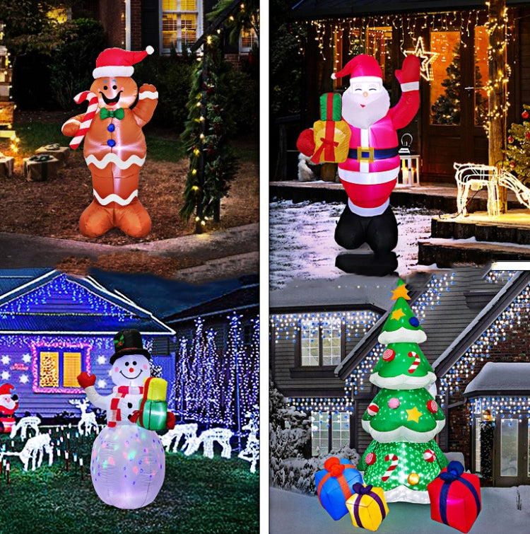 Santa Claus Christmas Tree Snowman Inflatable LED Luminous Christmas Ornaments, US Plug(QM0104-1.8M) - Christmas Ornaments by PMC TechLife | Online Shopping South Africa | PMC TechLife
