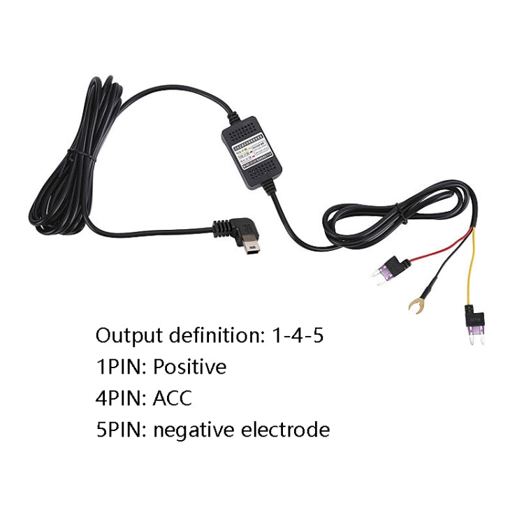 H516 Recording Step-down Line Shrinkage Video Car Charger Line Parking Monitoring Three-Core Power Cord, Model: With Fuse(Mini Right Elbow) - Cables & Connectors by PMC TechLife | Online Shopping South Africa | PMC TechLife | Buy Now Pay Later Mobicred