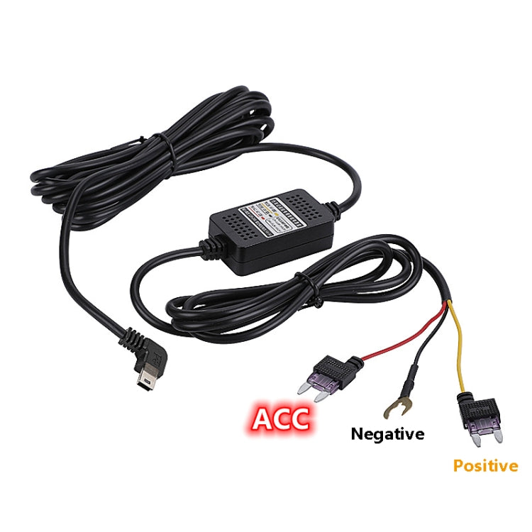 H516 Recording Step-down Line Shrinkage Video Car Charger Line Parking Monitoring Three-Core Power Cord, Model: Without Fuse(Mini Right Elbow) - Cables & Connectors by PMC TechLife | Online Shopping South Africa | PMC TechLife | Buy Now Pay Later Mobicred