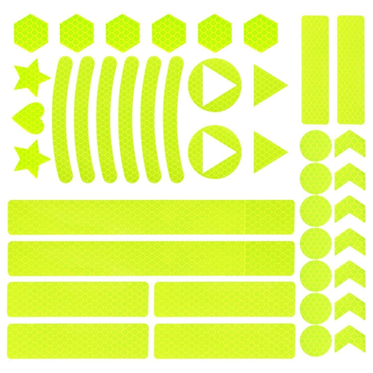 Motorcycle Bicycle broach Reflective Sticker Children Balance Scooter Luminous Sticker(Triangular Fluorescent Yellow) - Decorative Accessories by PMC TechLife | Online Shopping South Africa | PMC TechLife | Buy Now Pay Later Mobicred