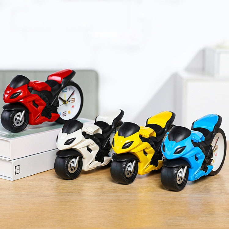 Motorcycle Alarm Clock Ornaments Creative Child Gift Clock(White Motorcycle Racing) - Alarm Clocks by PMc TechLife | Online Shopping South Africa | PMc TechLife | Buy Now Pay Later Mobicred