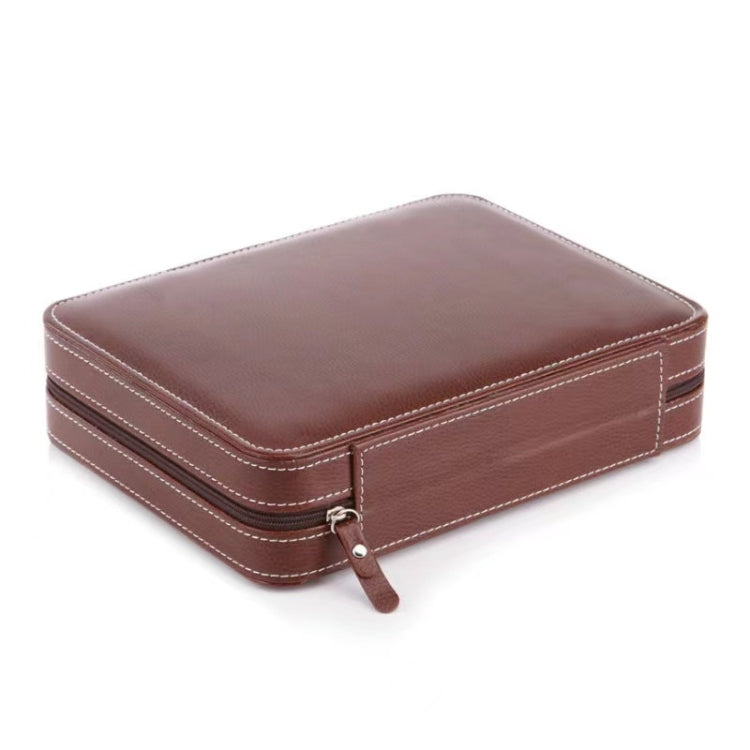 8-Digit Watch Storage Box Watch Display Box Portable Watch Travel Bag, Specification: 24 x 18 x 6cm(Brown) - free shipping - PMC TechLife - Order now!