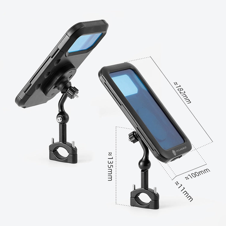 CYCLINGBOX BG-2937 Bicycle Mobile Phone Bracket Waterproof Bag Simulation Navigation Mobile Phone Frame(Black) - Holders by CYCLINGBOX | Online Shopping South Africa | PMC TechLife | Buy Now Pay Later Mobicred