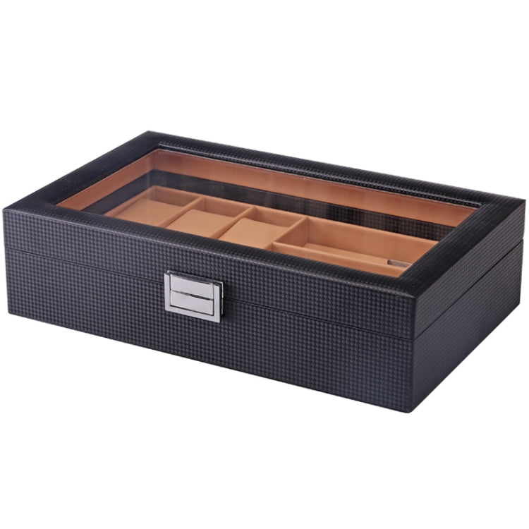 6+3 PU Watch Glasses Case Carbon Fiber PU Skin Watch Box Sunglasses Box(Black) - free shipping - PMc TechLife - Order now!