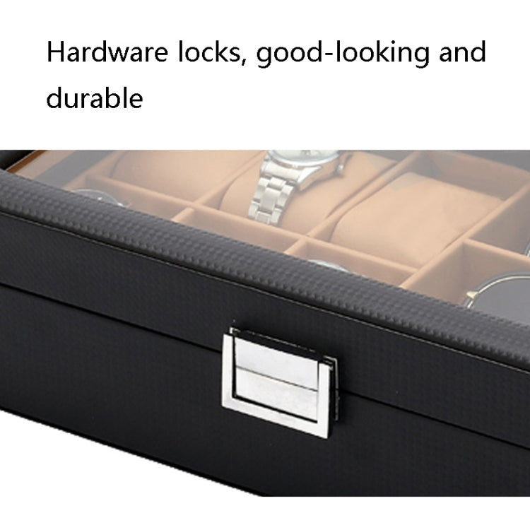 6+3 PU Watch Glasses Case Carbon Fiber PU Skin Watch Box Sunglasses Box(Brown) - free shipping - PMc TechLife - Order now!