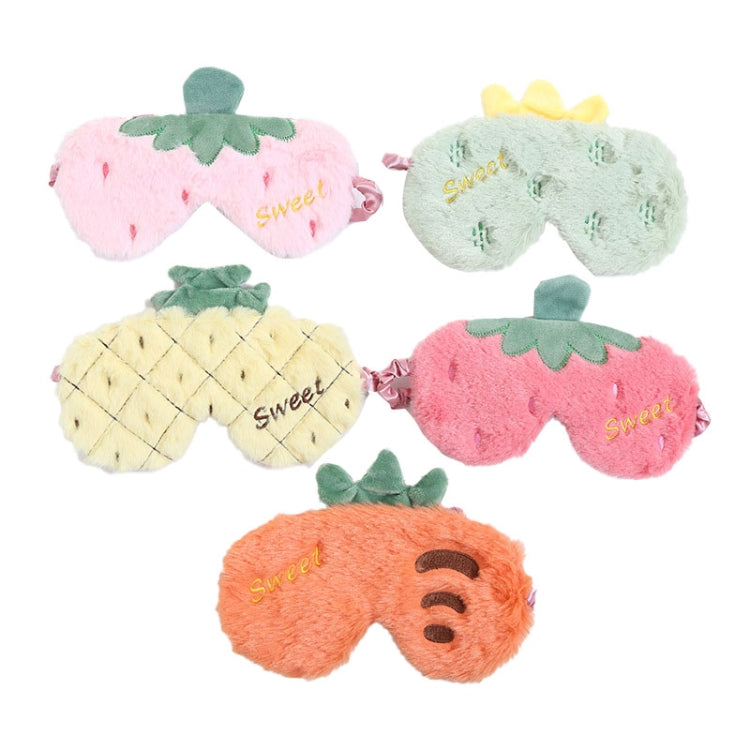 Fruit Plush Eye Mask Cute Soft Girl Sleep Blackout Eye Mask(Strawberry) - free shipping - PMC TechLife - Order now!
