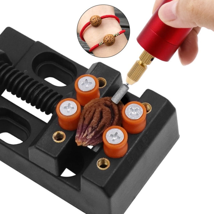 Eight-Hole Mini Flat Bench Vise Bodhi Beads Walnut Fixture(Red) - Others by PMc TechLife | Online Shopping South Africa | PMc TechLife | Buy Now Pay Later Mobicred