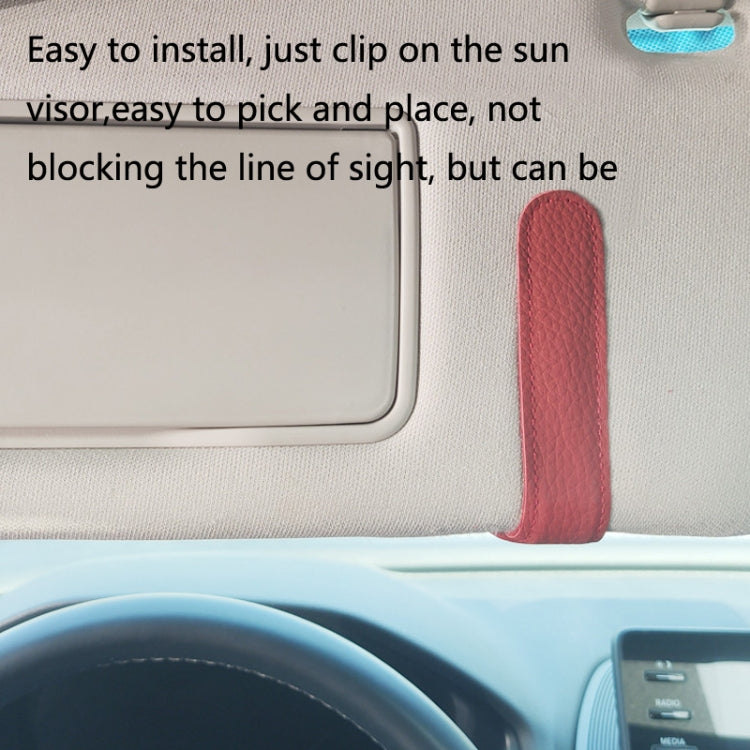 529 Car Sun Visor Glasses Clip Sunglasses Holder(Red) - Sunglasses & Glasses Clips by PMC TechLife | Online Shopping South Africa | PMC TechLife | Buy Now Pay Later Mobicred