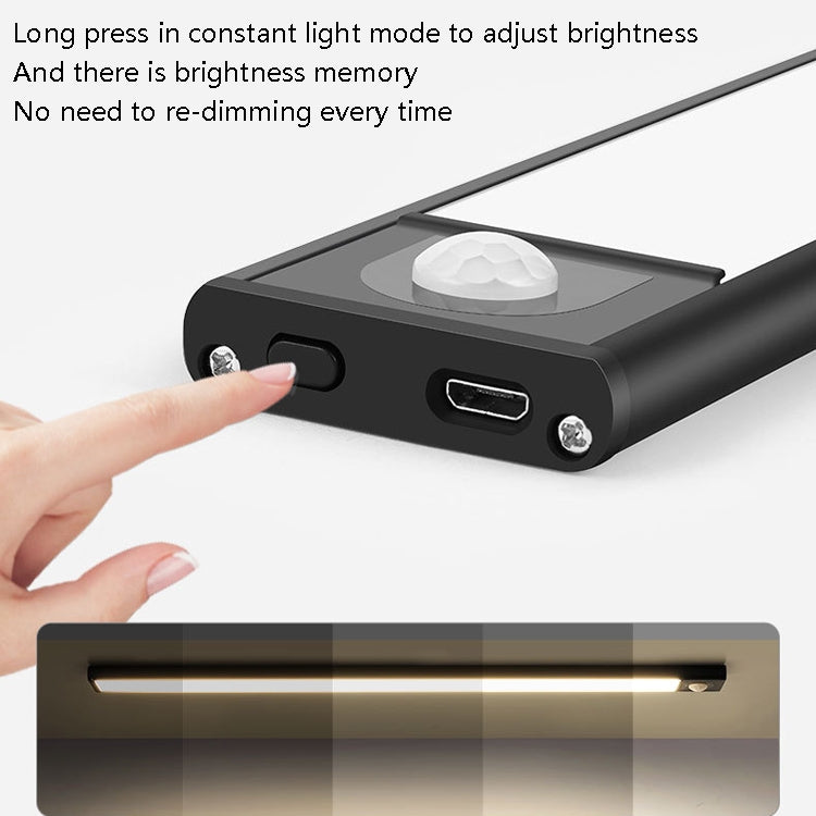 Intelligent Automatic Human Body Induction Wireless LED Lamp 40cm(Silver + Neutral Light) - Sensor LED Lights by PMc TechLife | Online Shopping South Africa | PMc TechLife | Buy Now Pay Later Mobicred