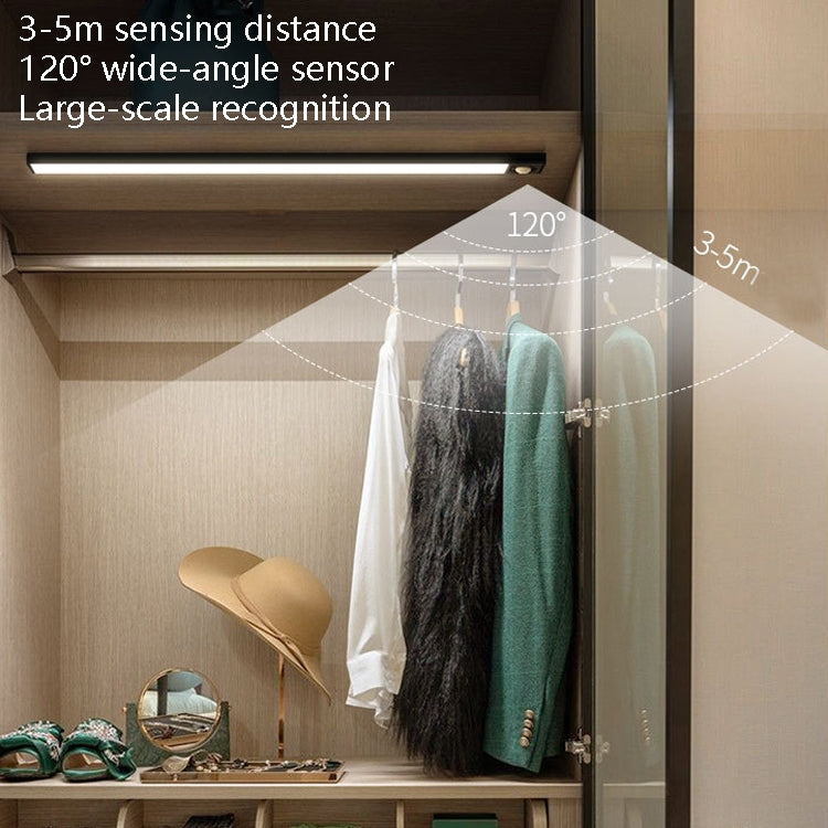 Intelligent Automatic Human Body Induction Wireless LED Lamp 40cm(Silver + Warm Light) - Sensor LED Lights by PMc TechLife | Online Shopping South Africa | PMc TechLife | Buy Now Pay Later Mobicred