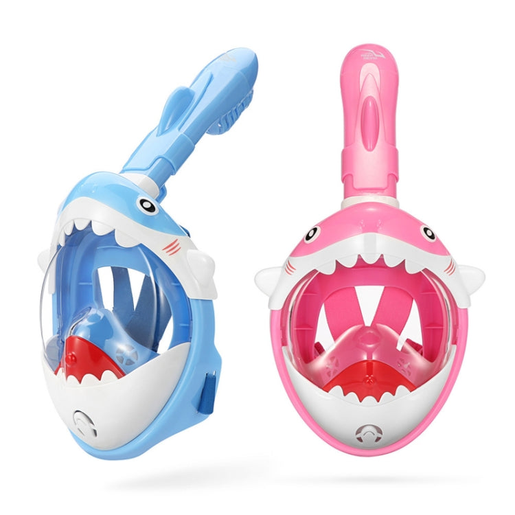 Cartoon Kids Full Dry Diving Mask Swimming Anti-Fog Snorkeling Mask, Size: XS(Shark Pink) - Diving Mask by PMC TechLife | Online Shopping South Africa | PMC TechLife | Buy Now Pay Later Mobicred
