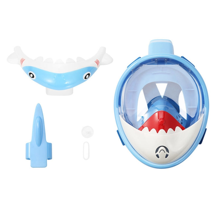 Cartoon Kids Full Dry Diving Mask Swimming Anti-Fog Snorkeling Mask, Size: XS(Shark Blue) - Diving Mask by PMC TechLife | Online Shopping South Africa | PMC TechLife | Buy Now Pay Later Mobicred