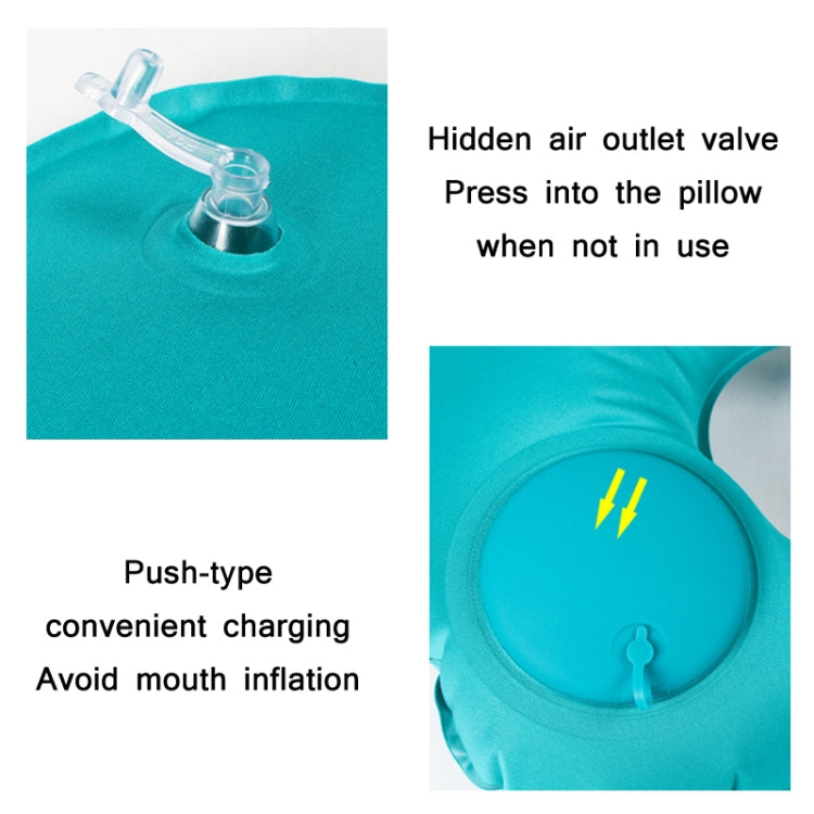 Travel Inflatable Press U-Shaped Neck Guard Pillow, Colour: Milk Silk U018-01���Black��� - Cushions & Pillows by PMC TechLife | Online Shopping South Africa | PMC TechLife | Buy Now Pay Later Mobicred