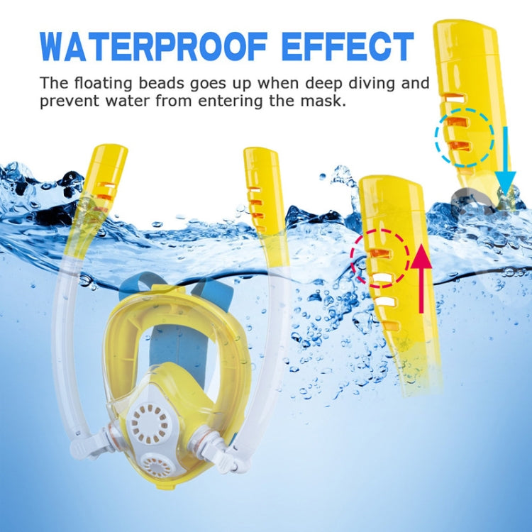 Kids Double Tube Full Dry Silicone Diving  Snorkeling Mask Swimming Glasses, Size: XS(White Blue) - Diving Mask by PMC TechLife | Online Shopping South Africa | PMC TechLife | Buy Now Pay Later Mobicred