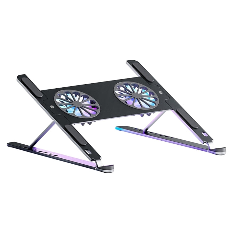 BONERUY P11F Notebook Cooling Bracket Fan Aluminum Alloy Radiator, Colour:  Gray with Type-C Cable - free shipping - PMC Jewellery - Order now!