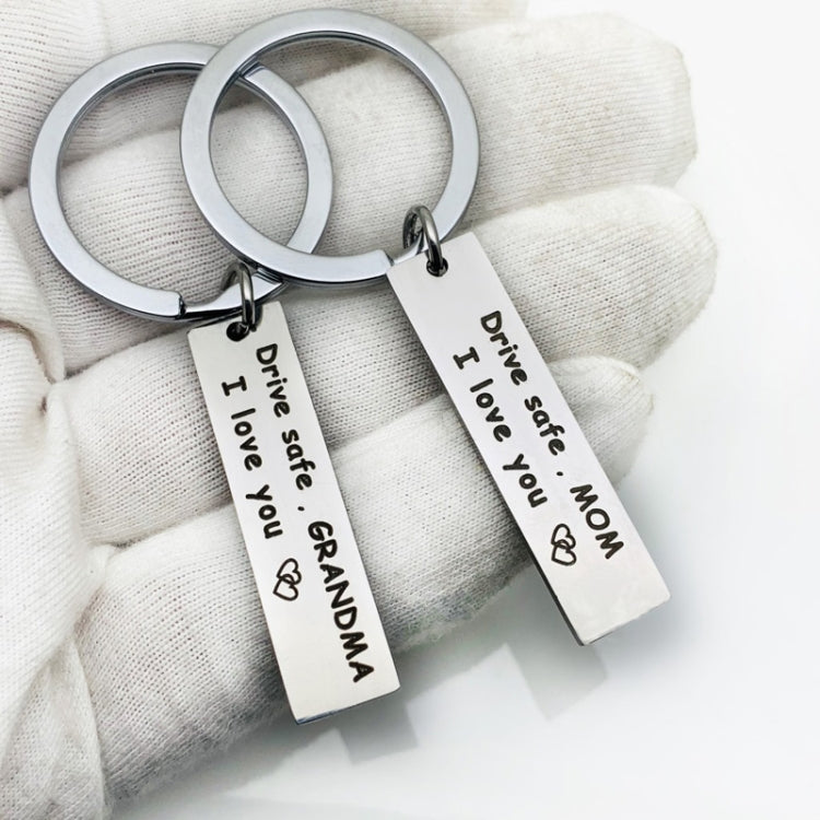 10 PCS C1010 Drive Safe Stainless Steel Tag Keychain 10x40mm(DAD) - Key Rings by PMC TechLife | Online Shopping South Africa | PMC TechLife | Buy Now Pay Later Mobicred