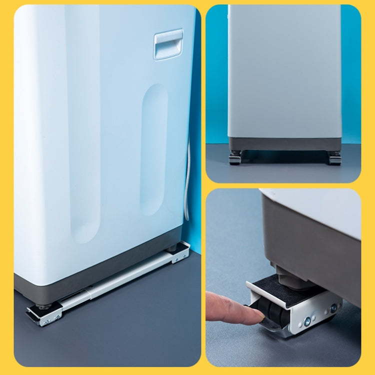 2 PCS Washing Machine Stand Movable Adjustable Refrigerator Base(White) - free shipping - PMC TechLife - Order now!