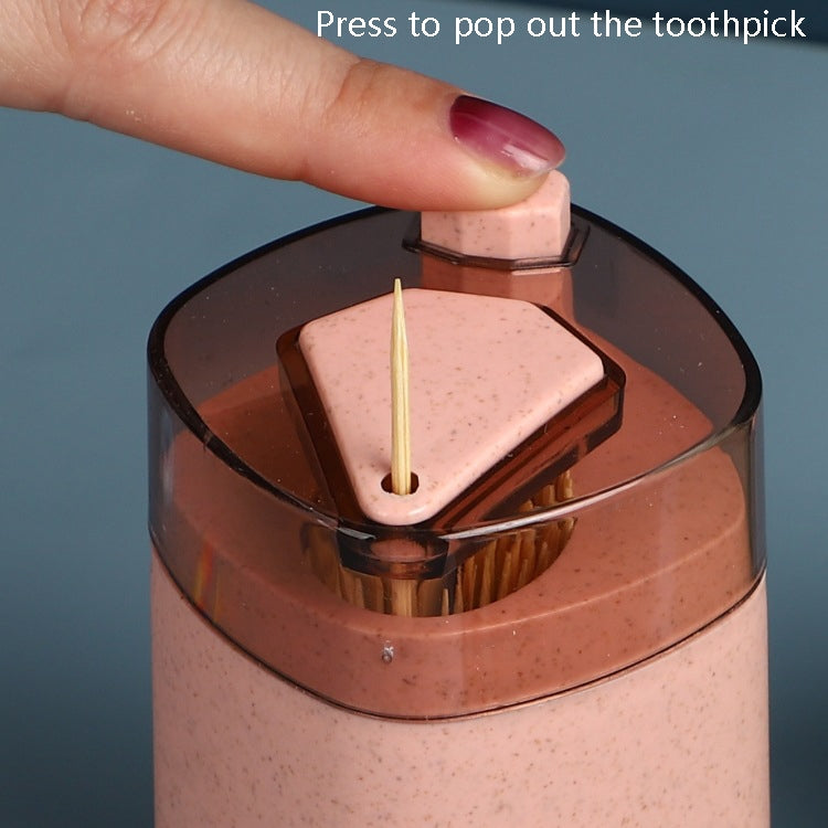 MS-263 Press Toothpick Box Kitchen Gadget(Wheat Green) - Toothpick Boxes by PMC TechLife | Online Shopping South Africa | PMC TechLife | Buy Now Pay Later Mobicred