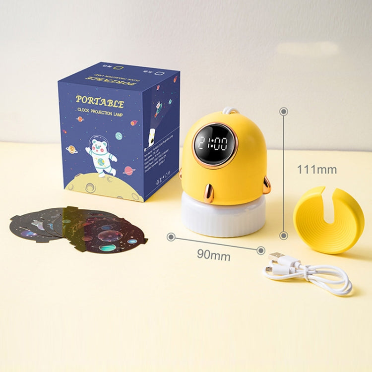 TW-L47 Small Rocket Portable Clock LED Projection Lamp(Beige) - Novelty Clock by PMc TechLife | Online Shopping South Africa | PMc TechLife | Buy Now Pay Later Mobicred