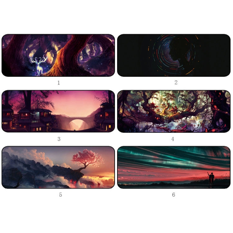 Hand-Painted Fantasy Pattern Mouse Pad, Size: 400 x 900 x 4mm Seaming(5 Volcanic Tree) - Mouse Pads by PMC TechLife | Online Shopping South Africa | PMC TechLife | Buy Now Pay Later Mobicred