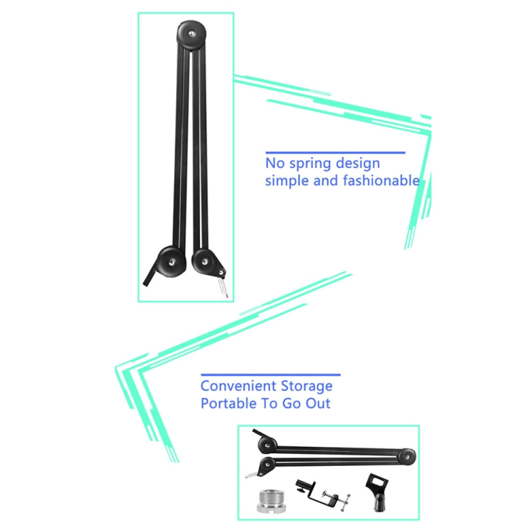 Microphone Desktop Cantilever Stent 360 Degree Rotating Bracket(GAZ-40P B) - Stand by PMC TechLife | Online Shopping South Africa | PMC TechLife | Buy Now Pay Later Mobicred