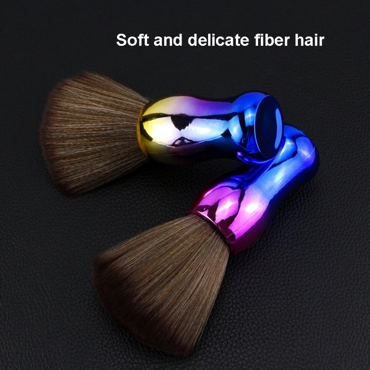 Electroplating Broken Hair Brush Haircut Neck Cleaning Brush( Round Handle Gradient Yellow) - free shipping - PMC TechLife - Order now!