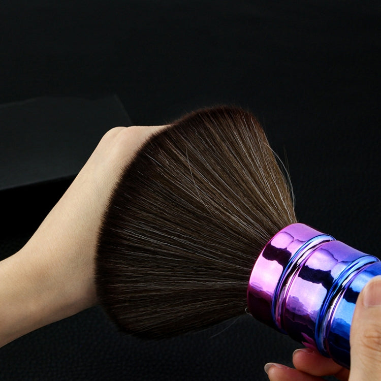 Electroplating Broken Hair Brush Haircut Neck Cleaning Brush( Round Handle Gradient Yellow Purple) - free shipping - PMC TechLife - Order now!