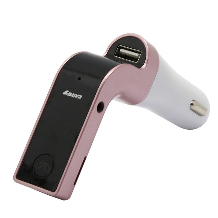 G7 Car Hands-Free Bluetooth FM Player MP3(Rose Gold) - Bluetooth Car Kits by PMC TechLife | Online Shopping South Africa | PMC TechLife | Buy Now Pay Later Mobicred