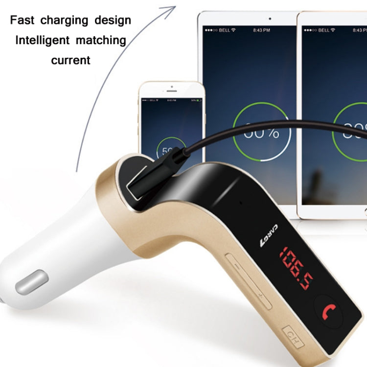 G7 Car Hands-Free Bluetooth FM Player MP3(Rose Gold) - Bluetooth Car Kits by PMC TechLife | Online Shopping South Africa | PMC TechLife | Buy Now Pay Later Mobicred