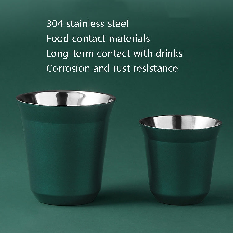 304 Stainless Steel Coffee Capsule Cup Double Insulation Coffee Cup, Style: Large Coffee Cup+Dish - free shipping - PMC TechLife - Order now!