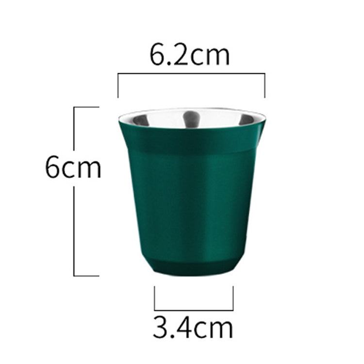 304 Stainless Steel Coffee Capsule Cup Double Insulation Coffee Cup, Style: Small Green - free shipping - PMC TechLife - Order now!
