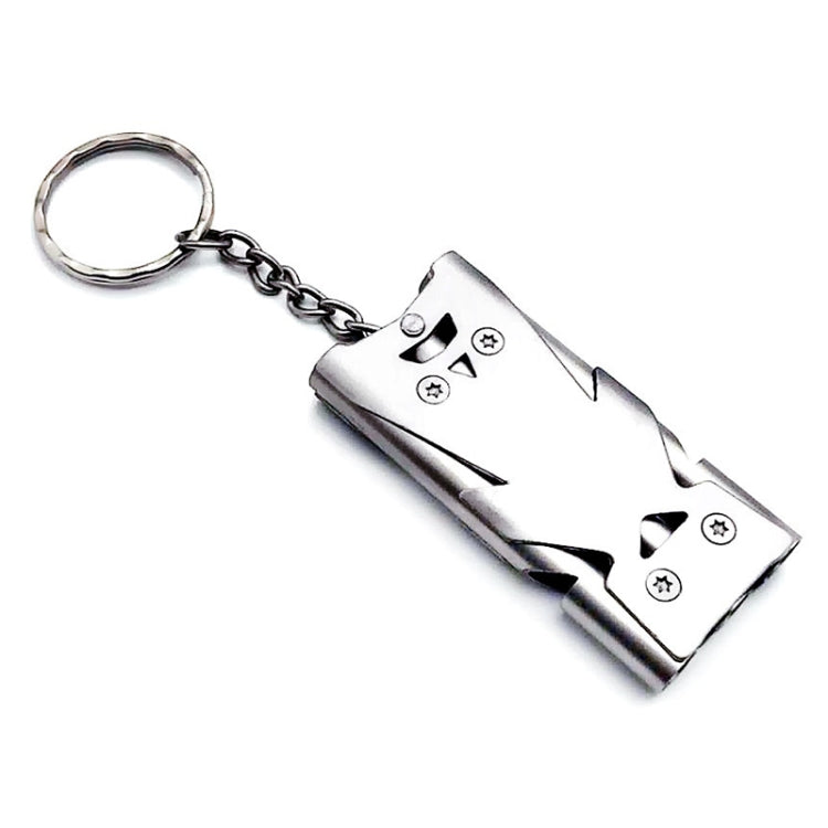 Outdoor High Decibel Stainless Steel Three-Tube Survival Rescue Whistle(Silver) - Emergency Tools by PMC TechLife | Online Shopping South Africa | PMC TechLife | Buy Now Pay Later Mobicred