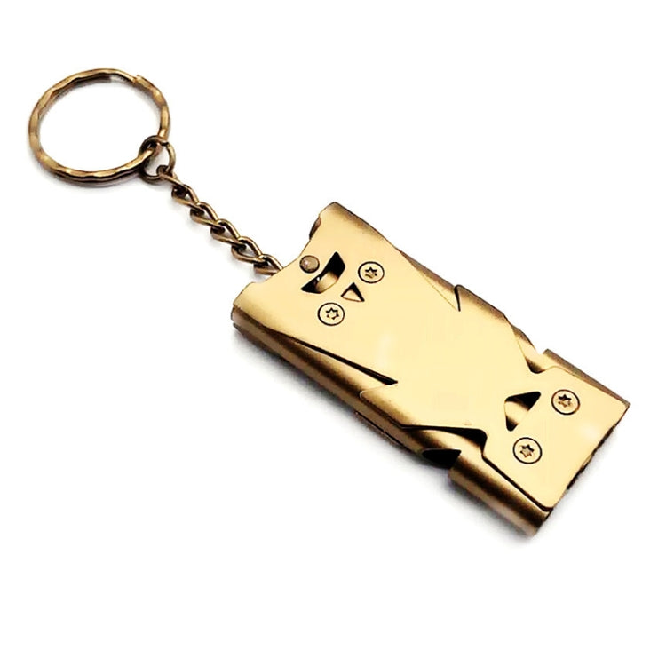 Outdoor High Decibel Stainless Steel Three-Tube Survival Rescue Whistle(Gold) - Emergency Tools by PMC TechLife | Online Shopping South Africa | PMC TechLife | Buy Now Pay Later Mobicred