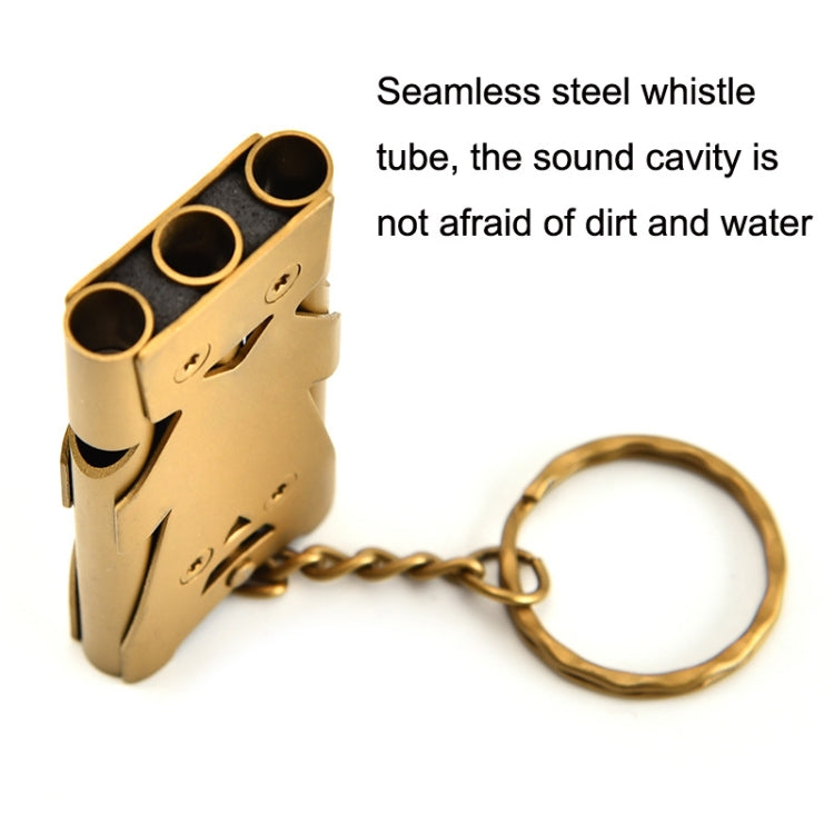 Outdoor High Decibel Stainless Steel Three-Tube Survival Rescue Whistle(Black) - Emergency Tools by PMC TechLife | Online Shopping South Africa | PMC TechLife | Buy Now Pay Later Mobicred